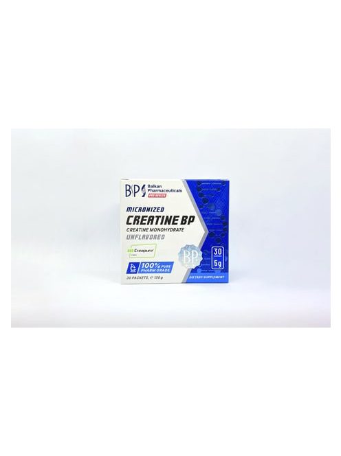 Balkan Pharma Creatine BP 30x5g - Ízesítetlen - Energiaszint növelő és gyors regeneráció segítő mikronizált kreatin monohidrátot tartalmazó értend-kiegészítő