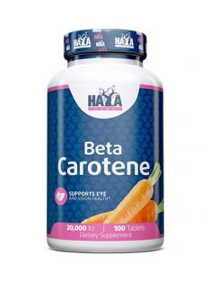   Haya Labs - Natural Beta Carotene 20000 IU / 100 tabs. - Gyulladáscsökkentő hatású étrend-kiegészítő tabletta