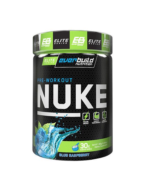 EverBuild Nutrition - Nuke ™ / 30 adag - Wild Berry Fusion - Energiaszint növelő, teljesítmény javító edzés előtti étrend-kiegészítő készítmény