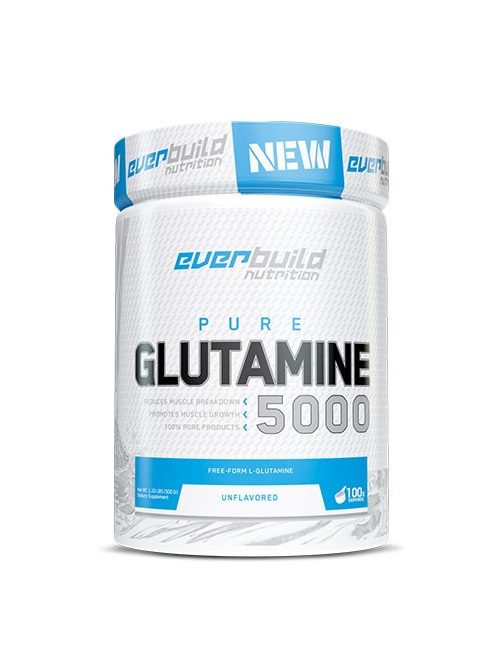 EverBuild Nutrition GLUTAMINE 5000™ - 500g 100%-os gyógyszerészeti tisztaságú - Fehérjeszintézist elősegítő aminosav formula