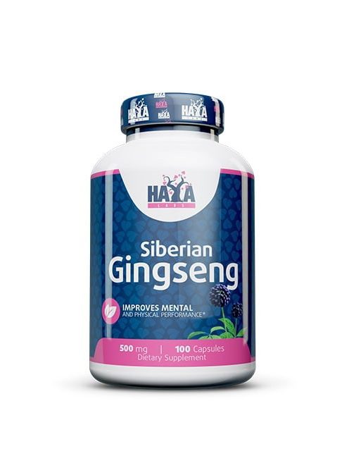 Haya Labs - Siberian Ginseng 500mg / 100caps - Stresszcsökkentő étrend-kiegészítő kapszula szibériai ginzeng kivonattal