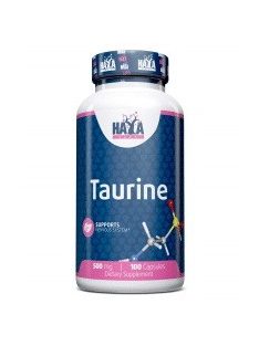   HAYA LABS - Taurine 500mg. / 100 caps - Koncentráció növelő és fáradtság késleltető étrend-kiegészítő kapszula