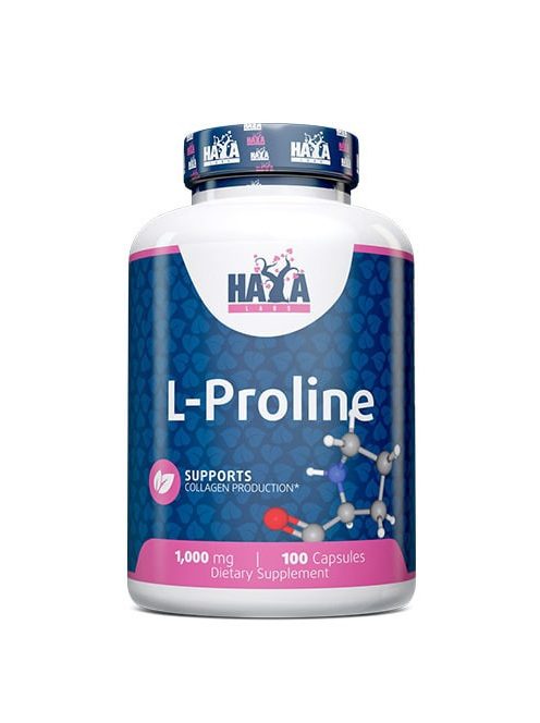 Haya Labs - L-Proline 1000mg / 100caps - Kollagén termelést segítő étrend-kiegészítő kapszula