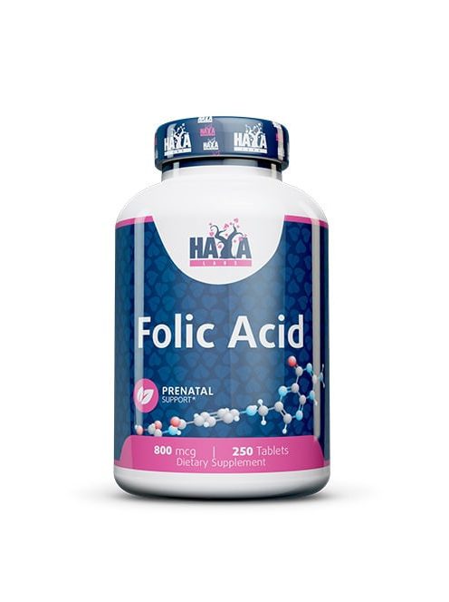 HAYA LABS - Folic Acid 800mcg / 250 Tabs - Női szervezetet támogató étrend-kiegészítő tabletta