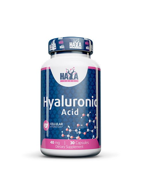 Haya Labs - Hyaluronic Acid 40mg. / 30 Caps - Bőrhidratáló és ránccsökkentő étrend-kiegészítő kapszula