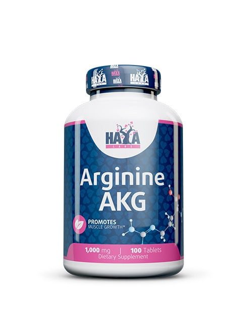 HAYA LABS - Arginine AKG 1000mg. / 100 tabs - Izomnövekedés támogató és energiaszint növelő étrend-kiegészítő tabletta