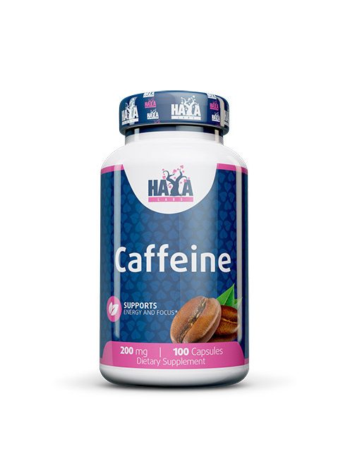 HAYA LABS - Caffeine 200mg / 100 caps. - Mentális és fizikai aktivitást stimuláló étrend-kiegészítő kapszula