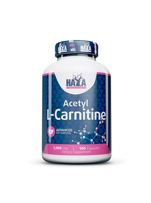 HAYA LABS - Acetyl L-Carnitine 1000mg / 100 kapszula - Zsírégetést elősegítő, energia növelő étrend-kiegészítő kapszula