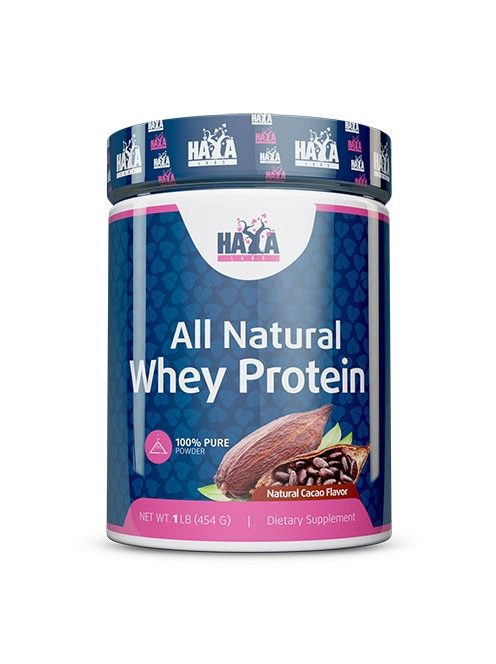 Haya Labs - 100% All Natural Whey Protein / Natural Cacao 454g - Növényi alapú borsófehérje-izolátum