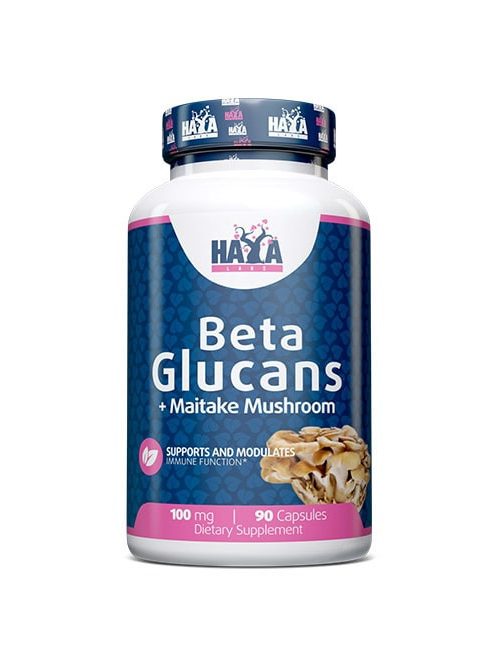 Haya Labs - Beta Glucans 100mg / 90 caps. - Koleszterin egyensúly támogató és immunrendszer erősító étrend-kiegészítő kapszula