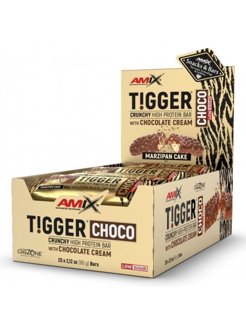 AMIX Nutrition TIGGER® CHOCO 20x60g - Triple Brownie - Alacsony szénhidráttartalmú fehérjeszelet