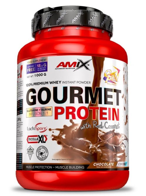 Amix Nutrition Gourmet Protein / 1000 g - Strawberry-White Choko - Tejsavófehérje-izolátum