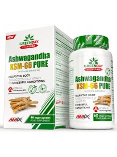   GreenDay® ProVEGAN Ashwagandha KSM-66 Pure 600  60 Vcaps BOX - Stresszcsökkentő, fókuszjavító étrend-kiegésztő kapszula