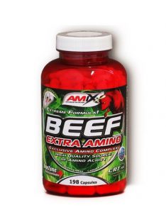   AMIX Nutrition - Beef Extra Amino 198 caps / 360 caps - 198 - Marhamájból kivont étrend-kiegészítő aminosav kapszula