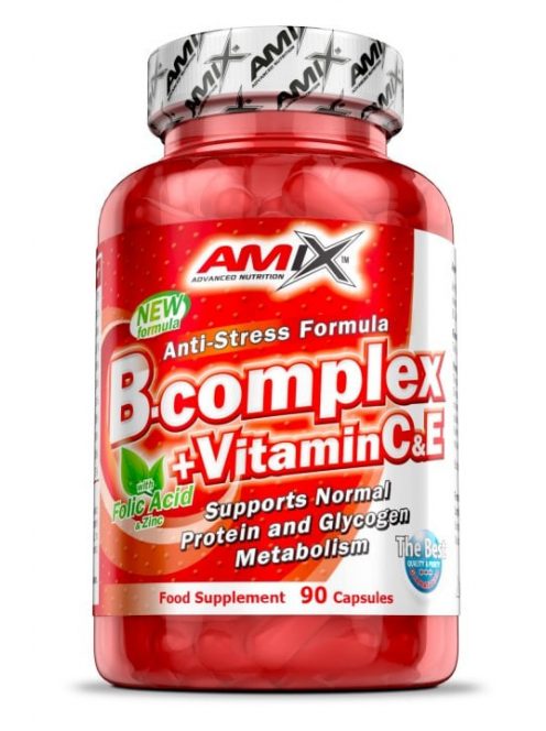 AMIX Nutrition B-Complex with Vitamin C&E (90 tab.) - Immunerősítő étrend-kiegészítő tabletta