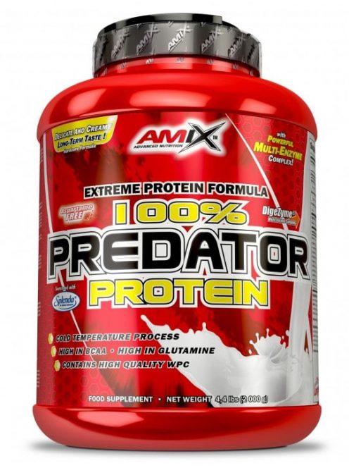 AMIX Nutrition - PREDATOR® Protein 2000 g / 4000 g - 2000, Cookies Cream - Tejsavófehérje-koncentrátum