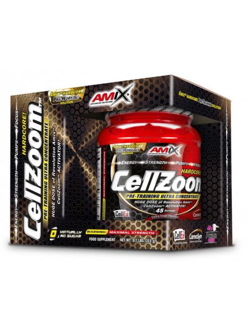 AMIX Nutrition CellZoom® Hardcore Activator (315 g) - Blue Raspberry - Állóképesség, energia maximalizáló nagy hatásfokú étrend-kiegészítő por