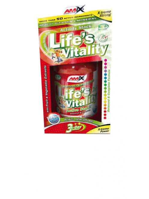 AMIX Nutrition - Life's Vitality Active Stack (60 tab.) - Biztosítja az összes fontos vitamint az emberi szervezet számára (étrend-kiegészítő tabletta)